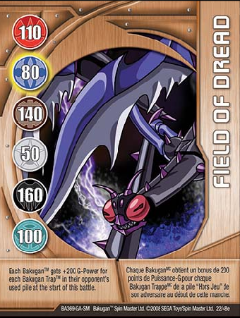 Field Of Dread 22 48e Bakugan 1 48e Card Set